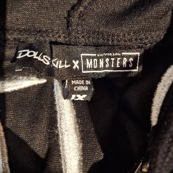 Dolls Kill X universal monsters lightening is it night yet? Velour crop hoodie - Picture 3 of 4